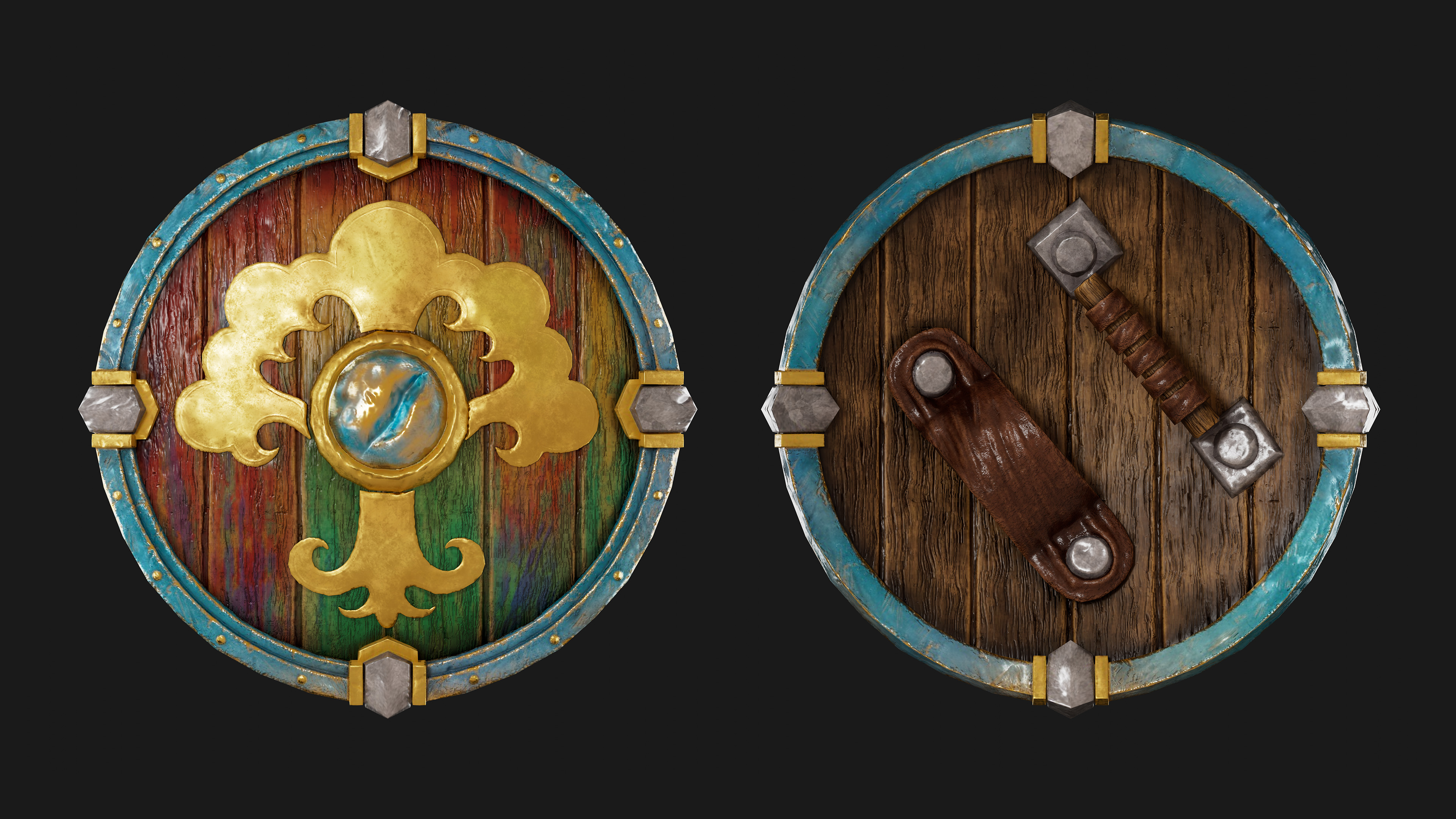 Golden Tree Wood Shield | Fab