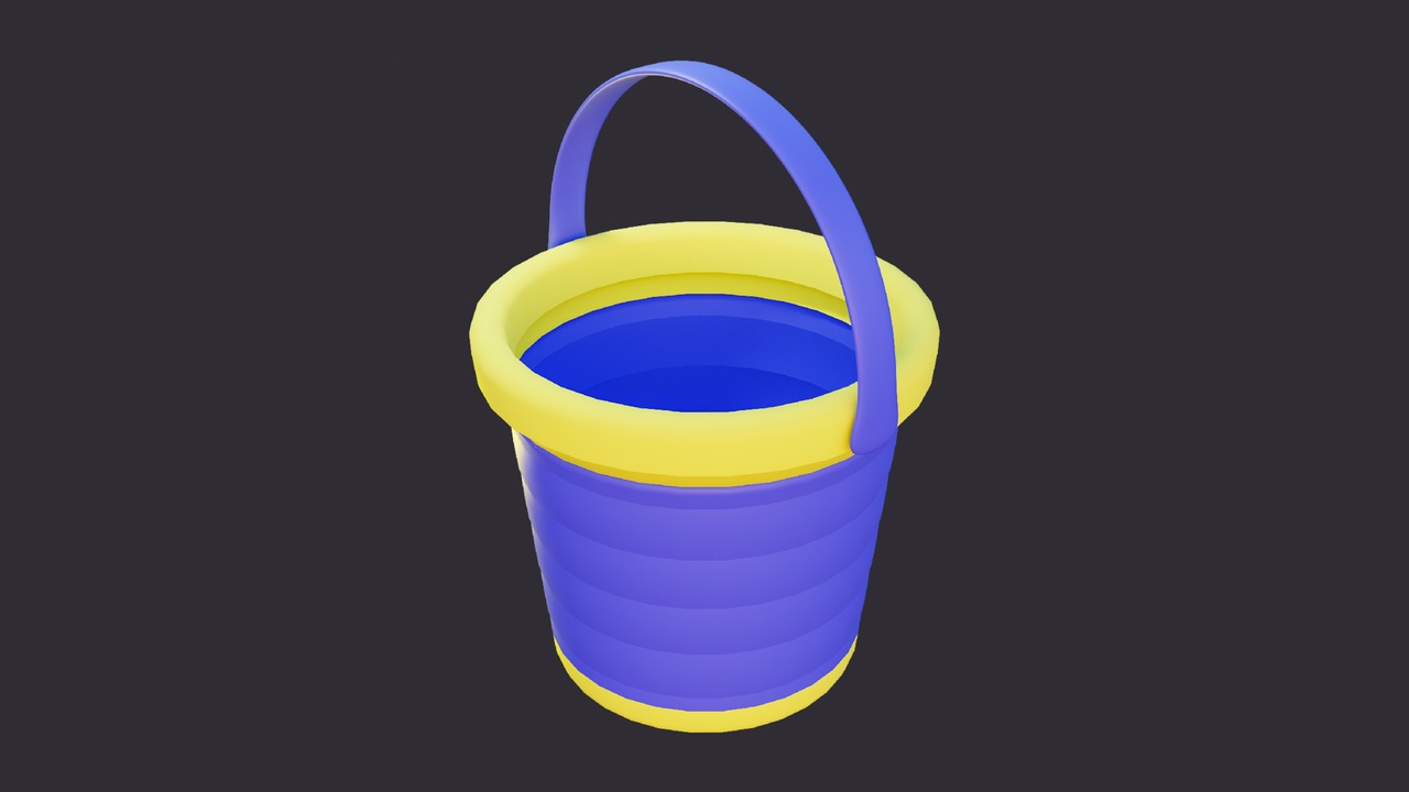 Media 1 for listing Low Poly Plastic Sand Bucket