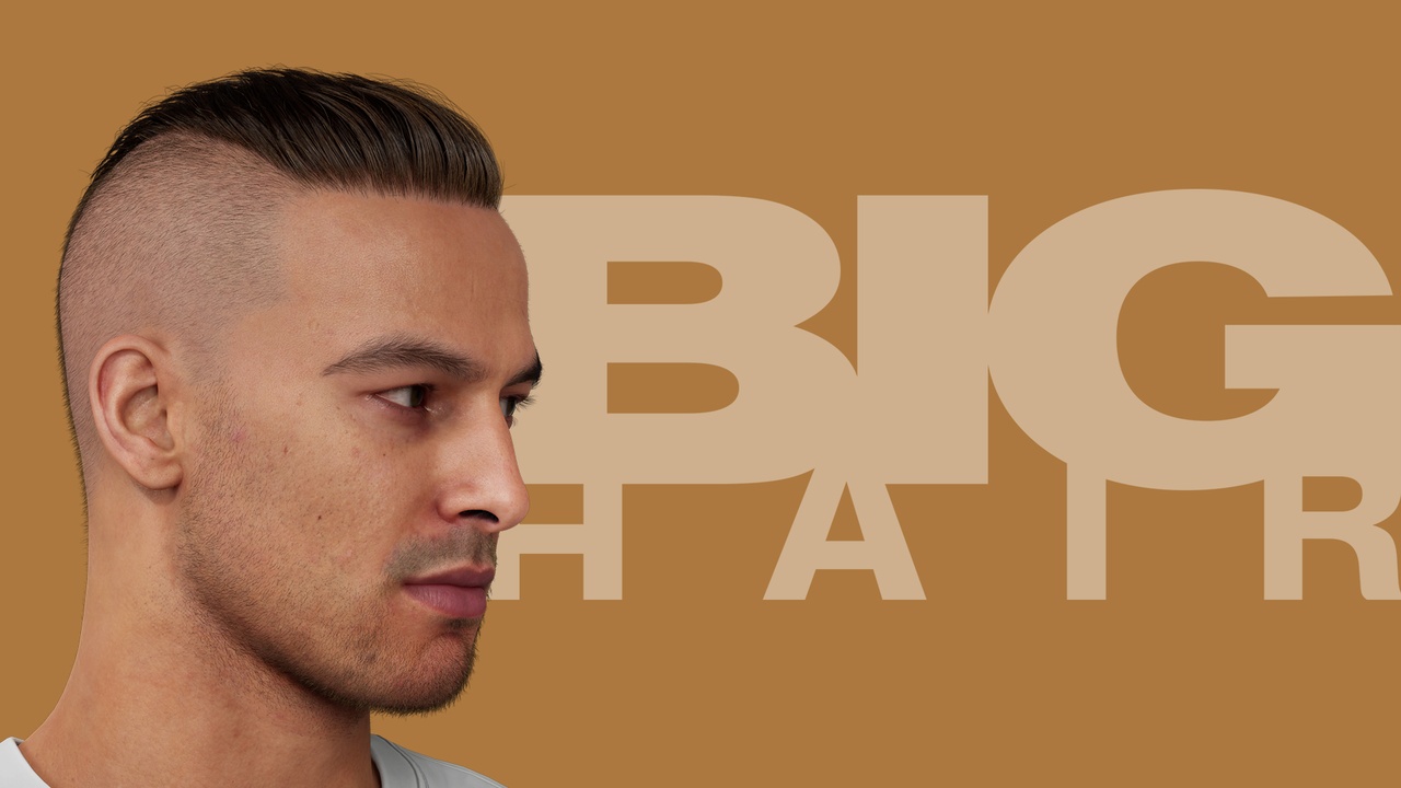 Media 1 for listing Metahuman Crop Slick Back Fade Groom - BigHair