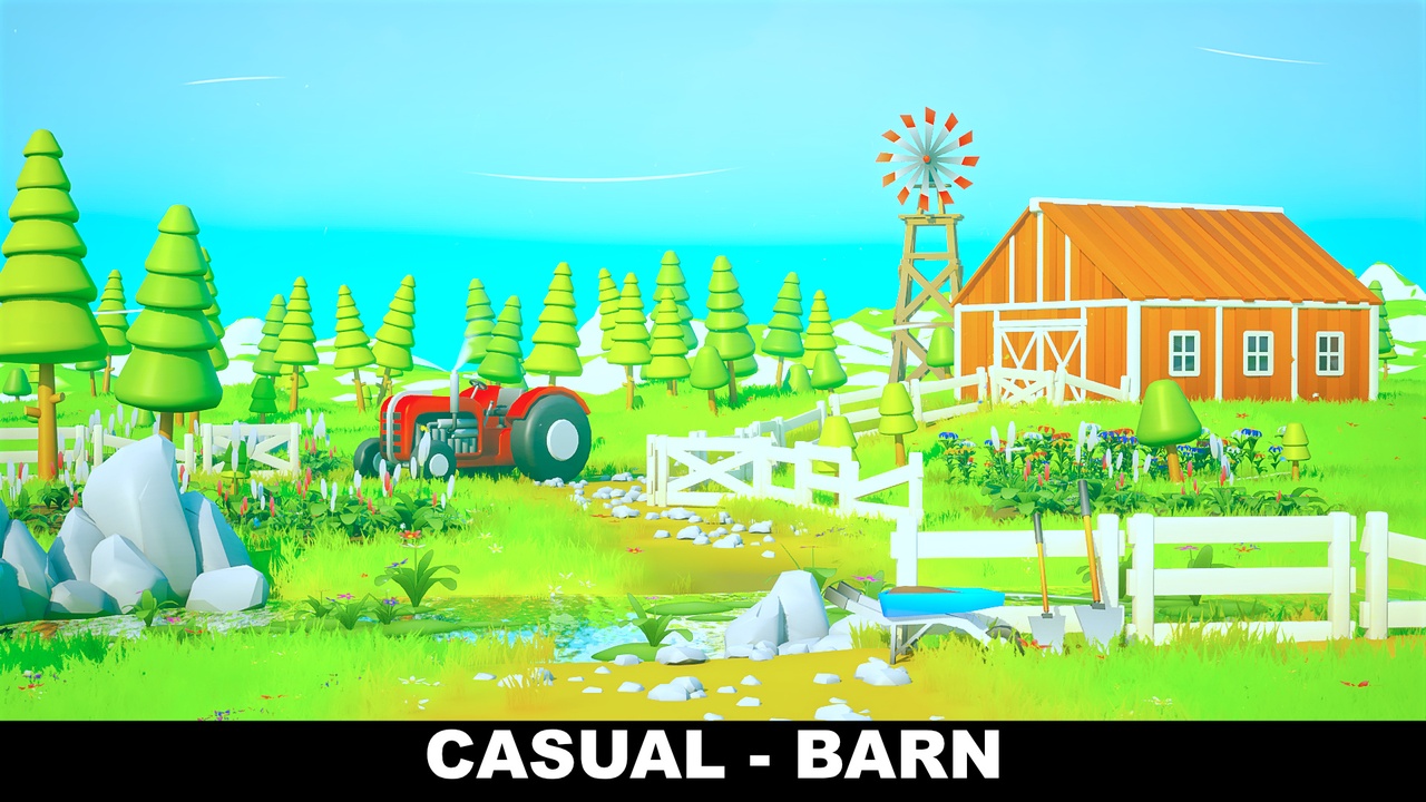 Media 1 for listing CASUAL - Barn Low Poly