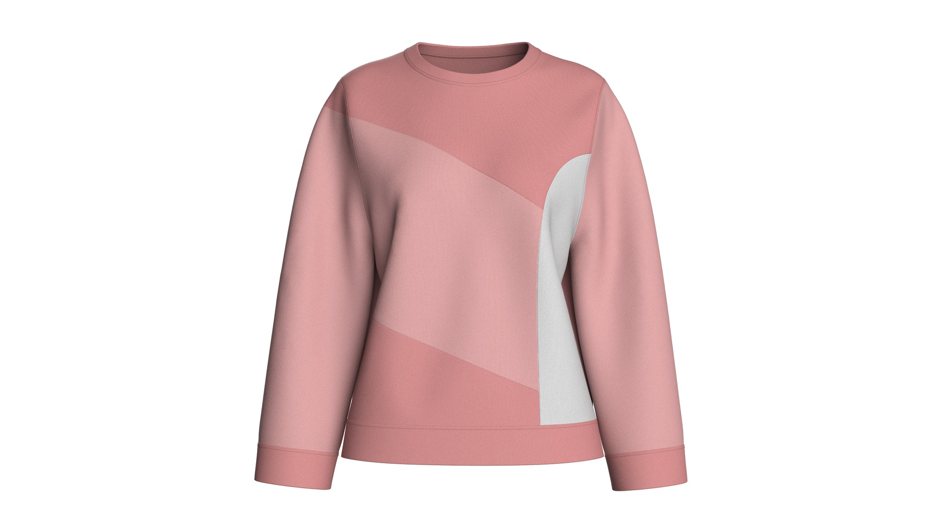 Media 1 for listing Girls Color - Blocked Crew Neck Sweatshirt | High Poly