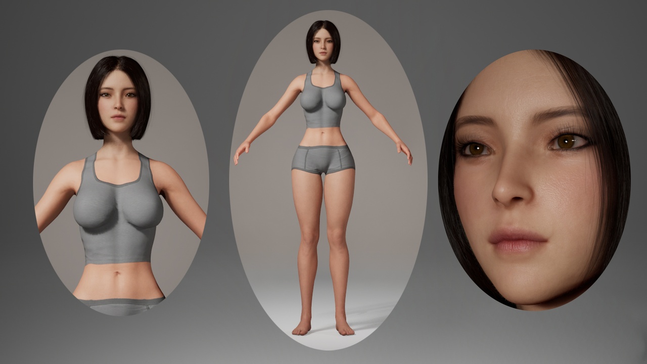 Media 1 for listing Editable Metahuman Beauty - Heaton.With hair, no clothing included.