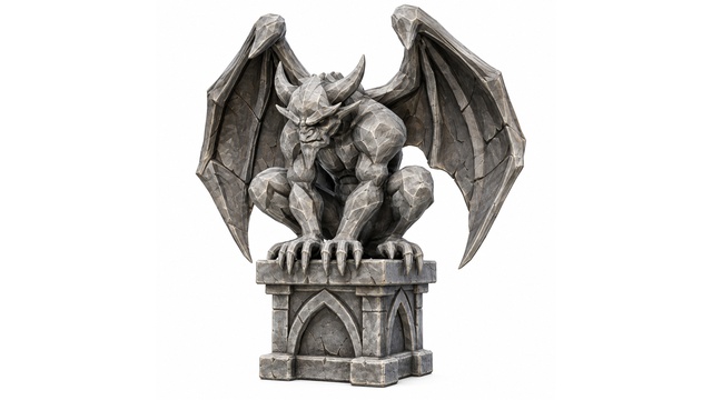 Fantasy Gothic Gargoyle Statue preview on Fab