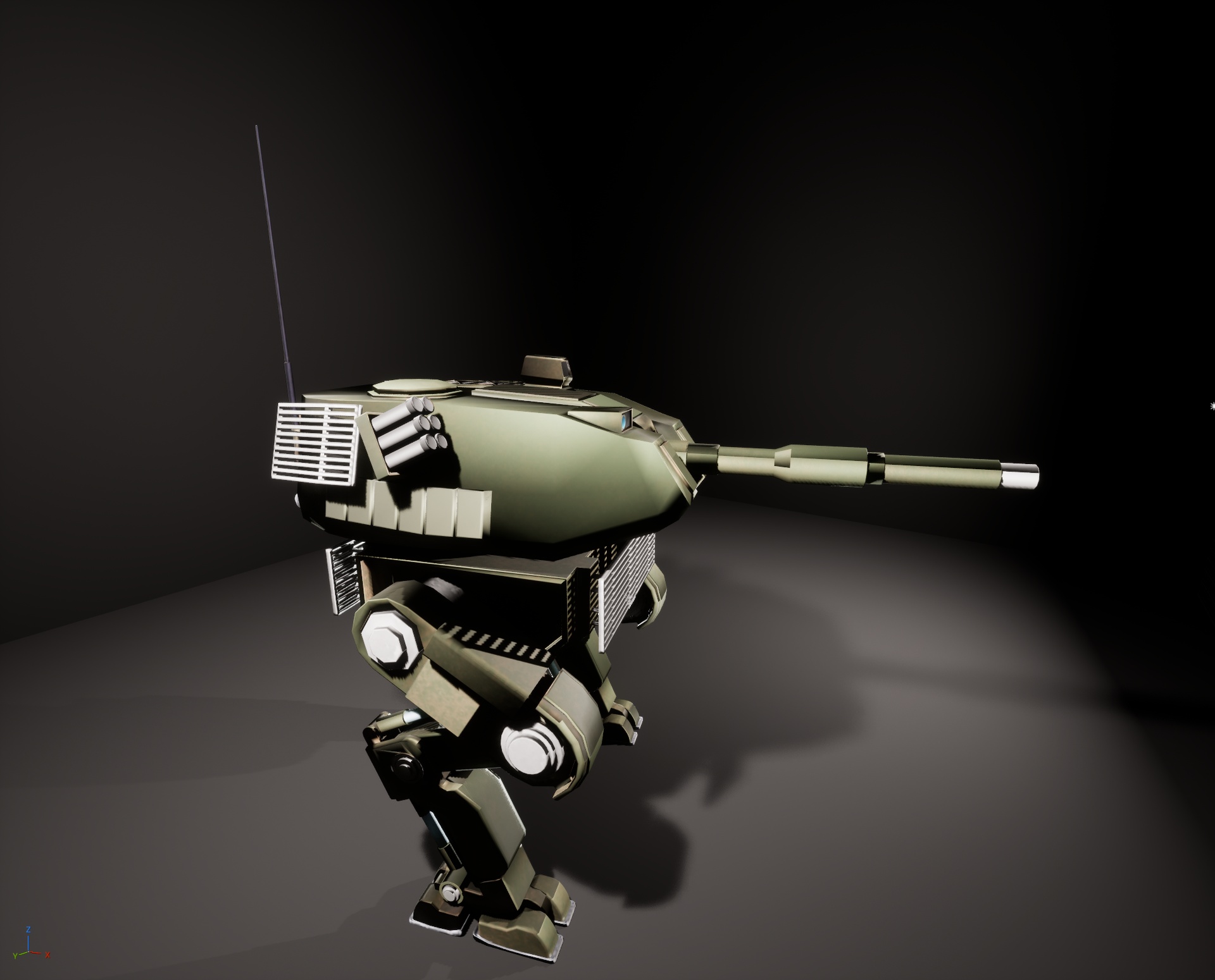 Tank Walker Bipedal Mech Rigged 3D Model | Fab