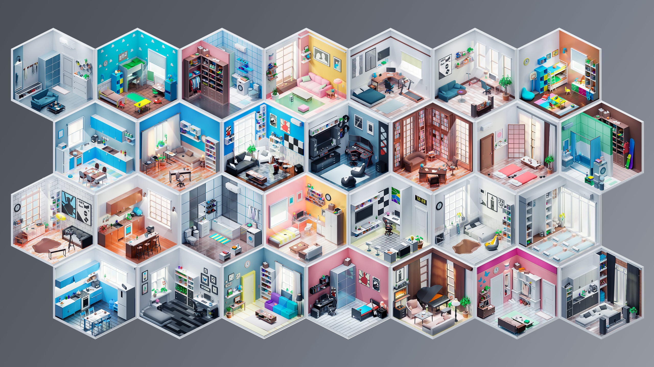商品 Interior Pack - Low Poly 3D Models Pack 的媒体 1