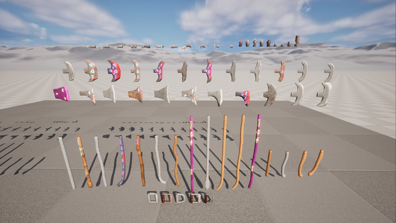 Media 1 for listing Barbarian Pixel Art Axes Pack
