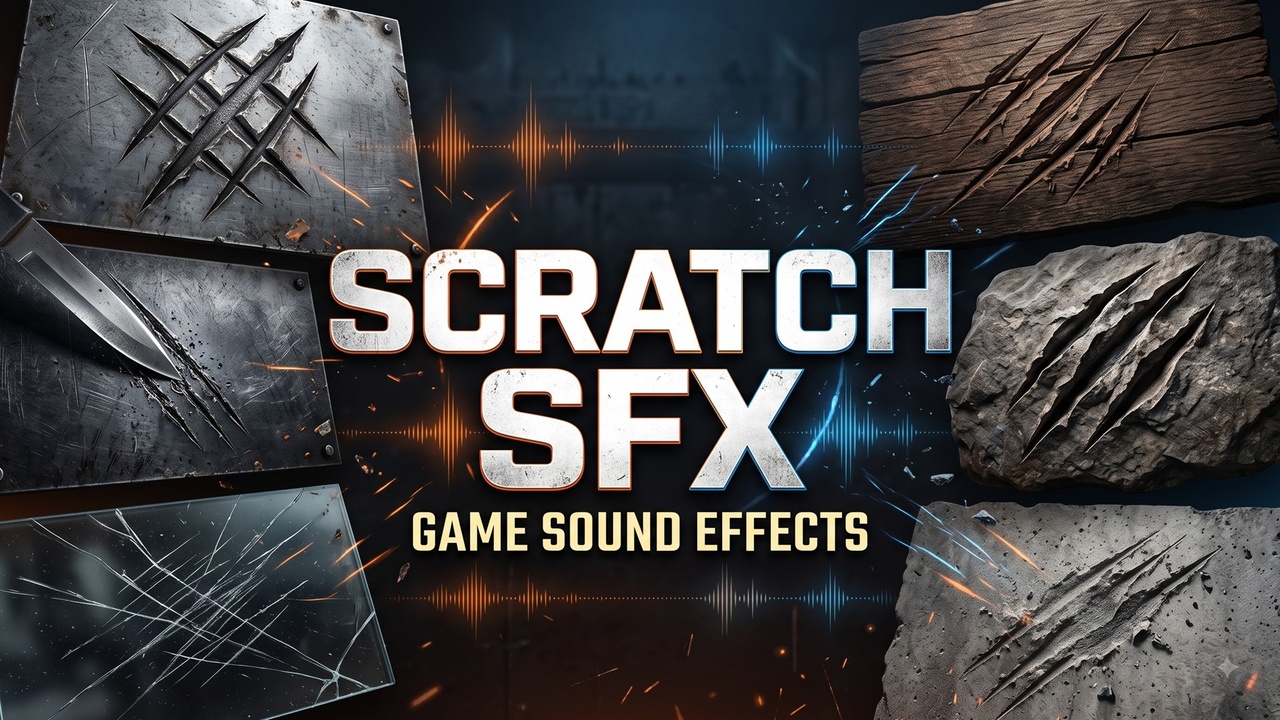 Media 1 for listing Ultimate Scratch SFX Pack – 140 Clean Game Sound Effects