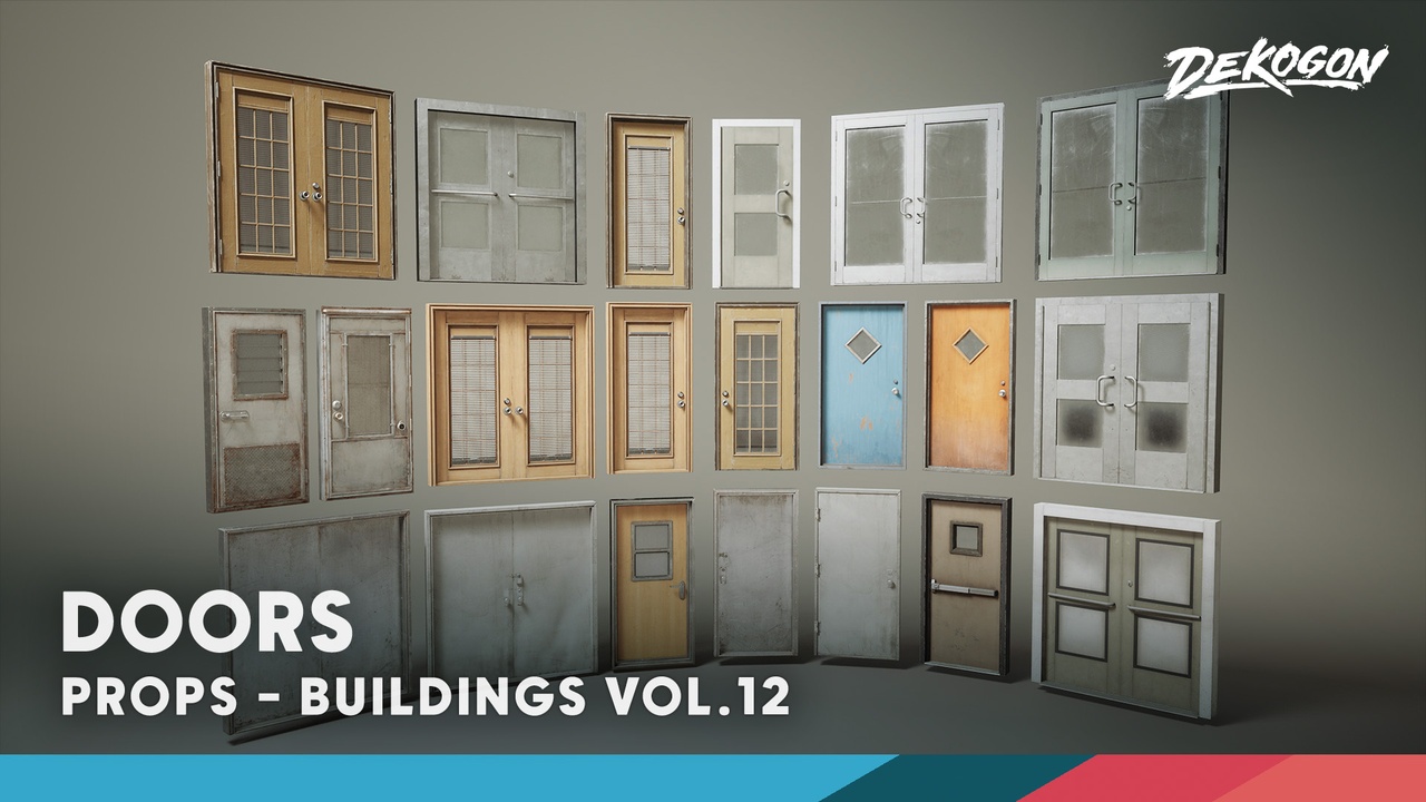 商品 Buildings VOL.12 - Town Doors (Nanite & Low Poly) 的媒体 1
