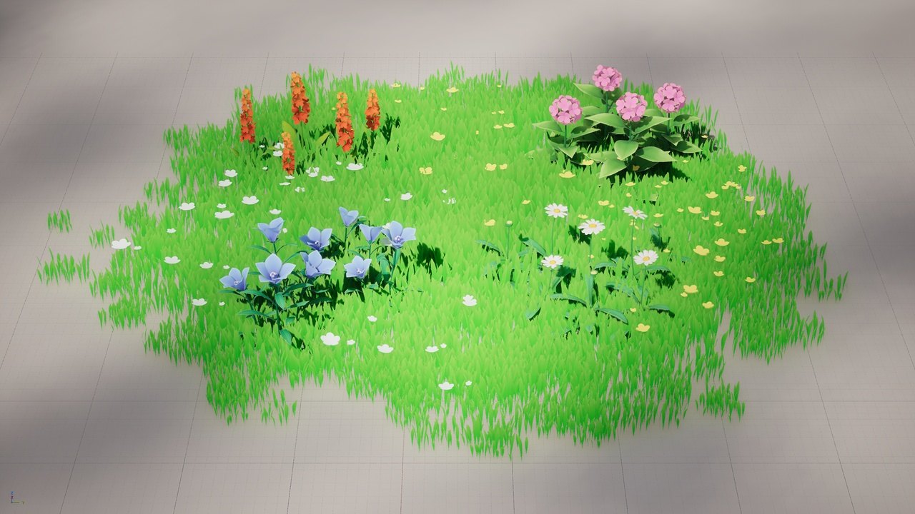 Media 1 for listing Stylized Grass & Flowers Pack