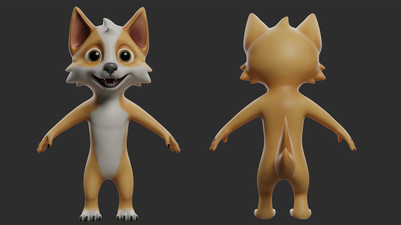 Media 1 for listing Dog  Cartoon - Topology + UV Map