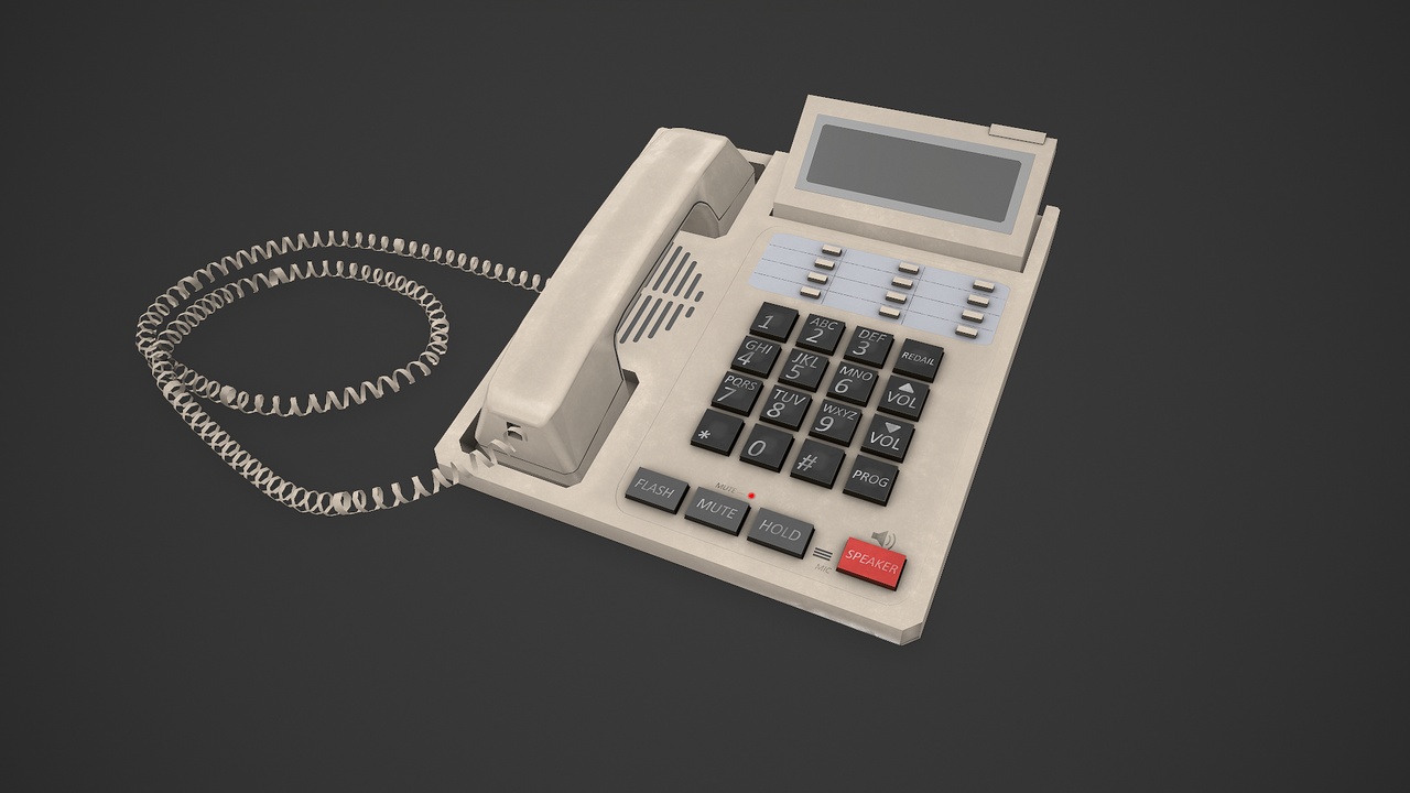 Media 1 for listing Old Retro Landline Telephone Low-poly PBR