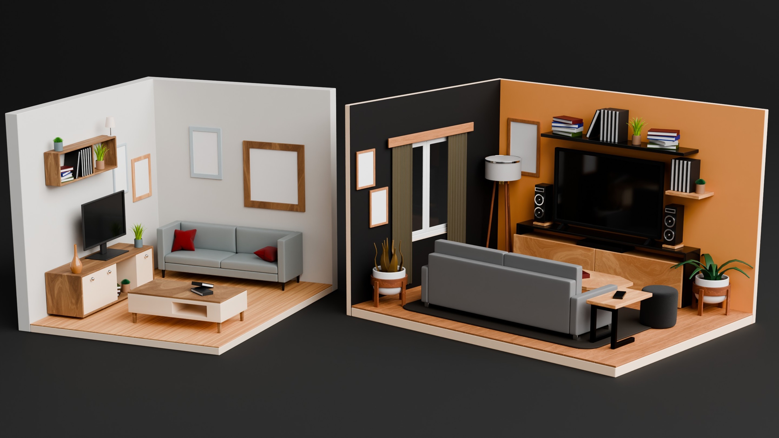 Media 1 for listing 3D Isometric Living Room Pack