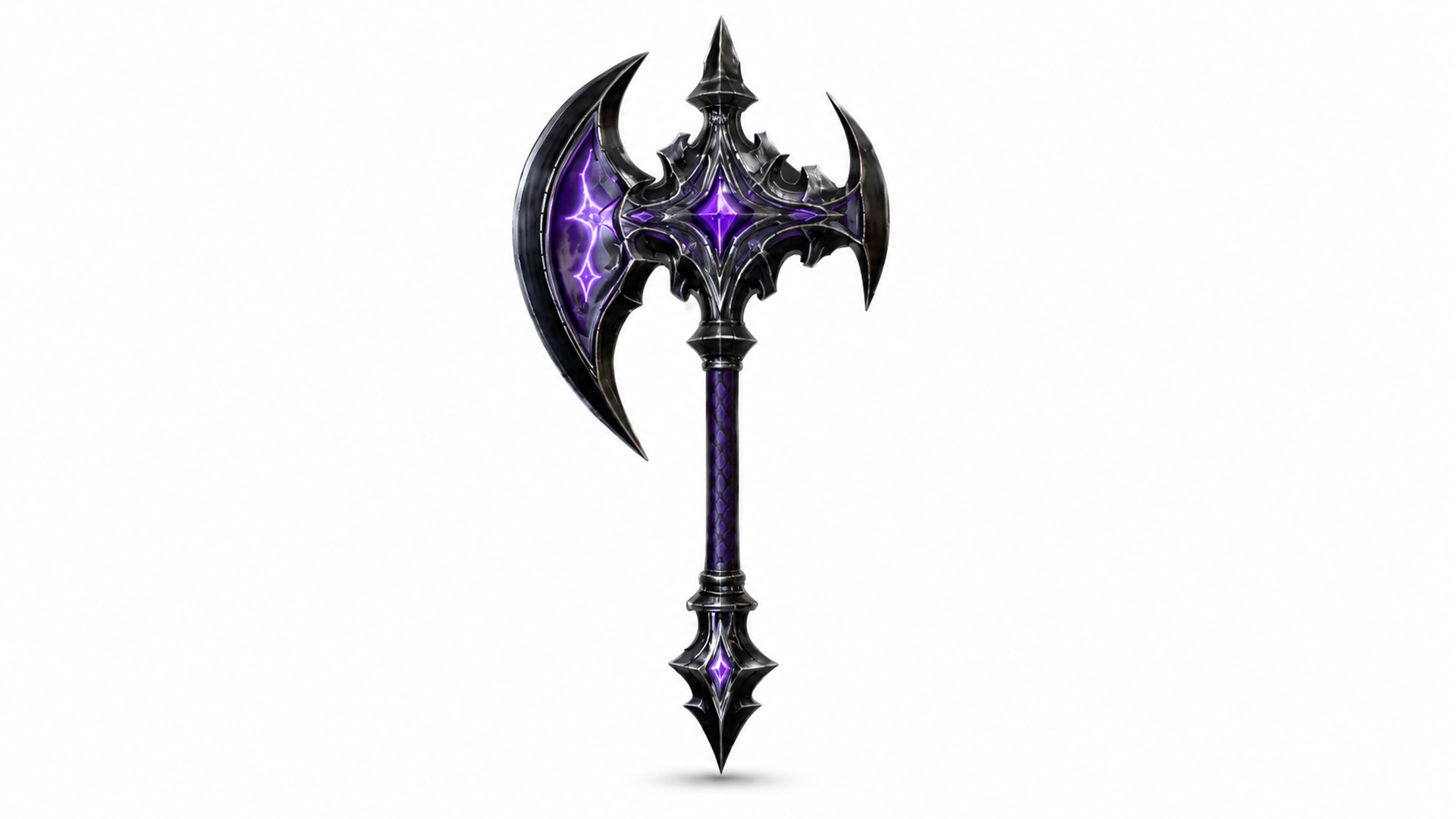 Voidfang War Axe - Gothic Fantasy Weapon 3D asset preview