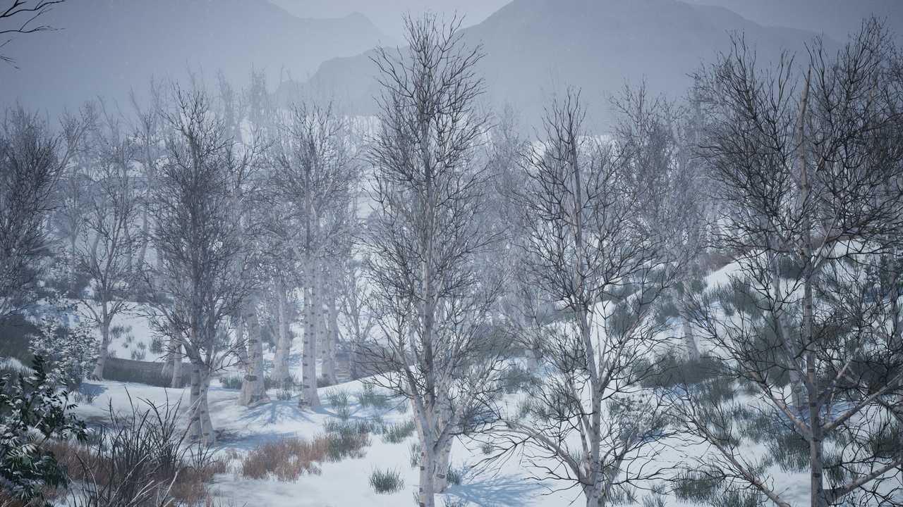 Media 1 for listing Realistic Low Poly Winter Trees 38M