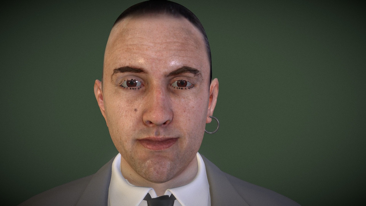 Media 1 for listing Realistic Head Hiko PBR Renderable