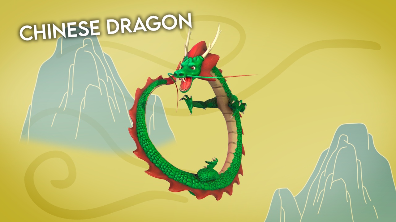 Media 1 for listing Stylized Chinese Dragon - Ready to Use
