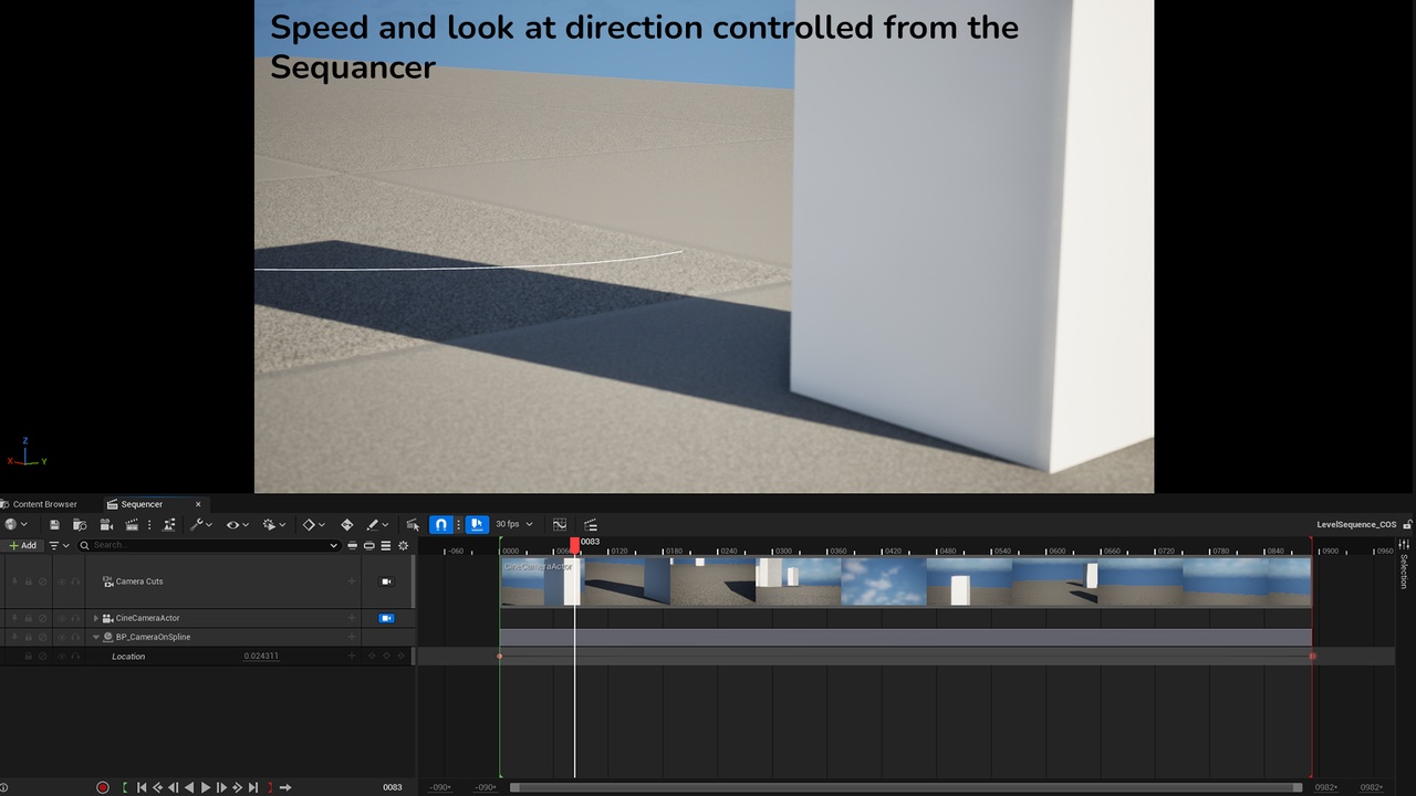 Media 1 for listing Camera Path on spline