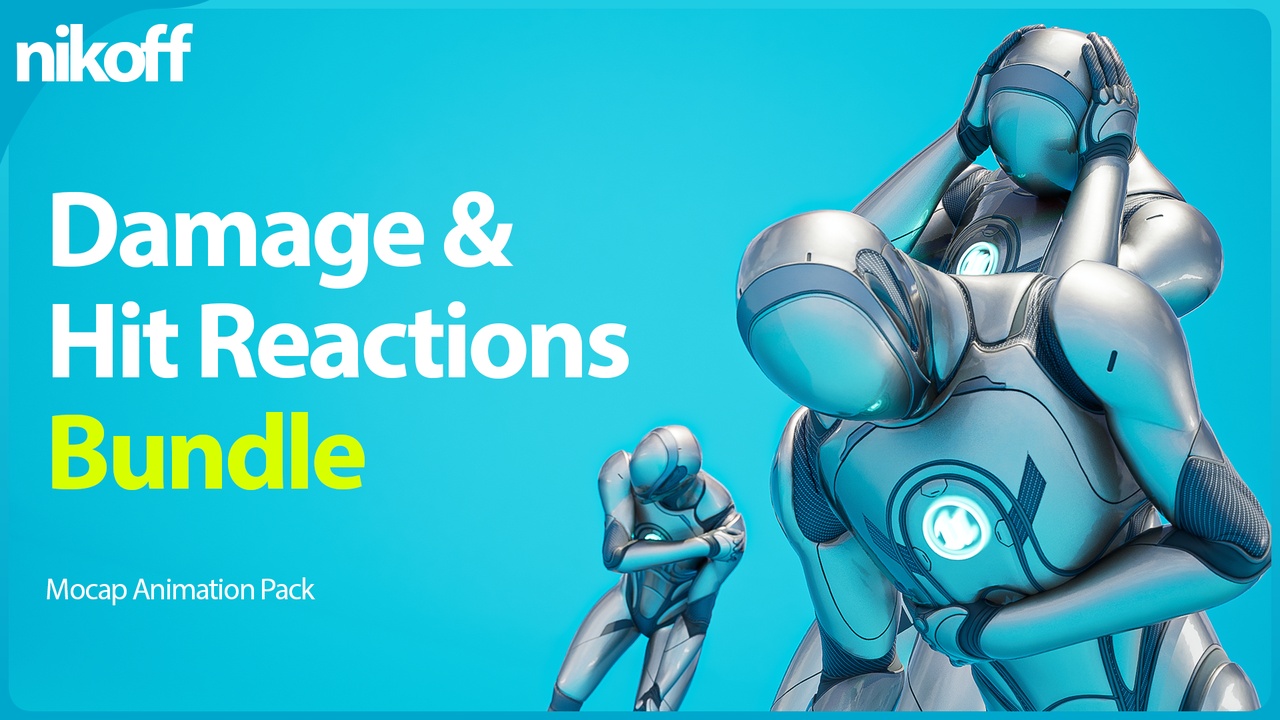 Media 1 for listing Damage & Hit Reactions Complete Bundle – Mocap Animation Pack