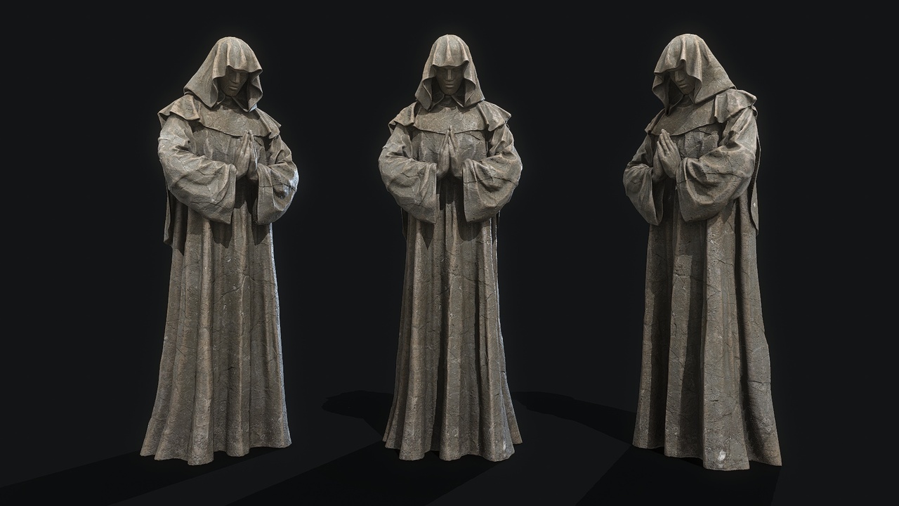 Media 1 for listing Monk Statue