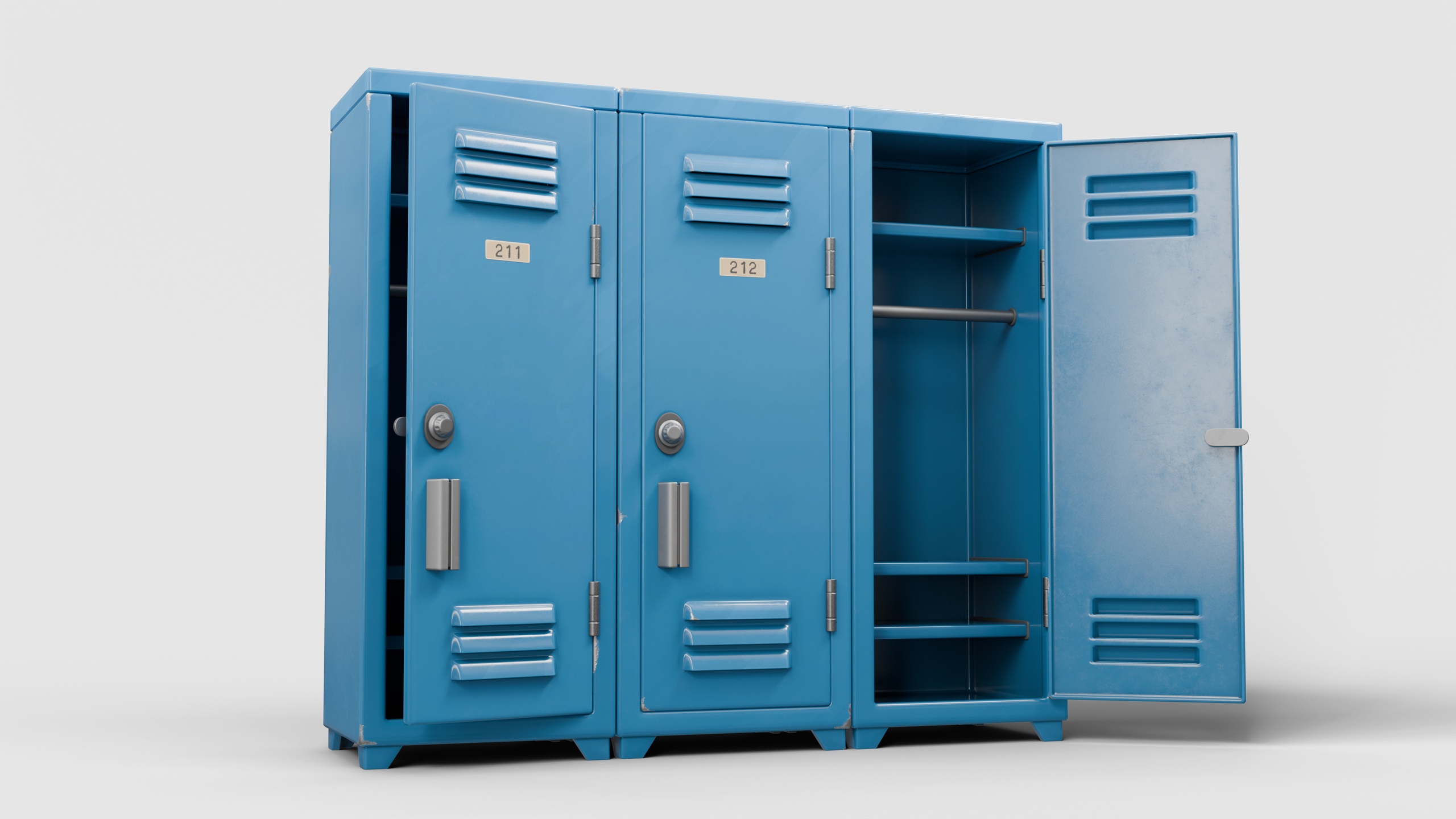 Media 1 for listing Cartoon Metal School Lockers 01