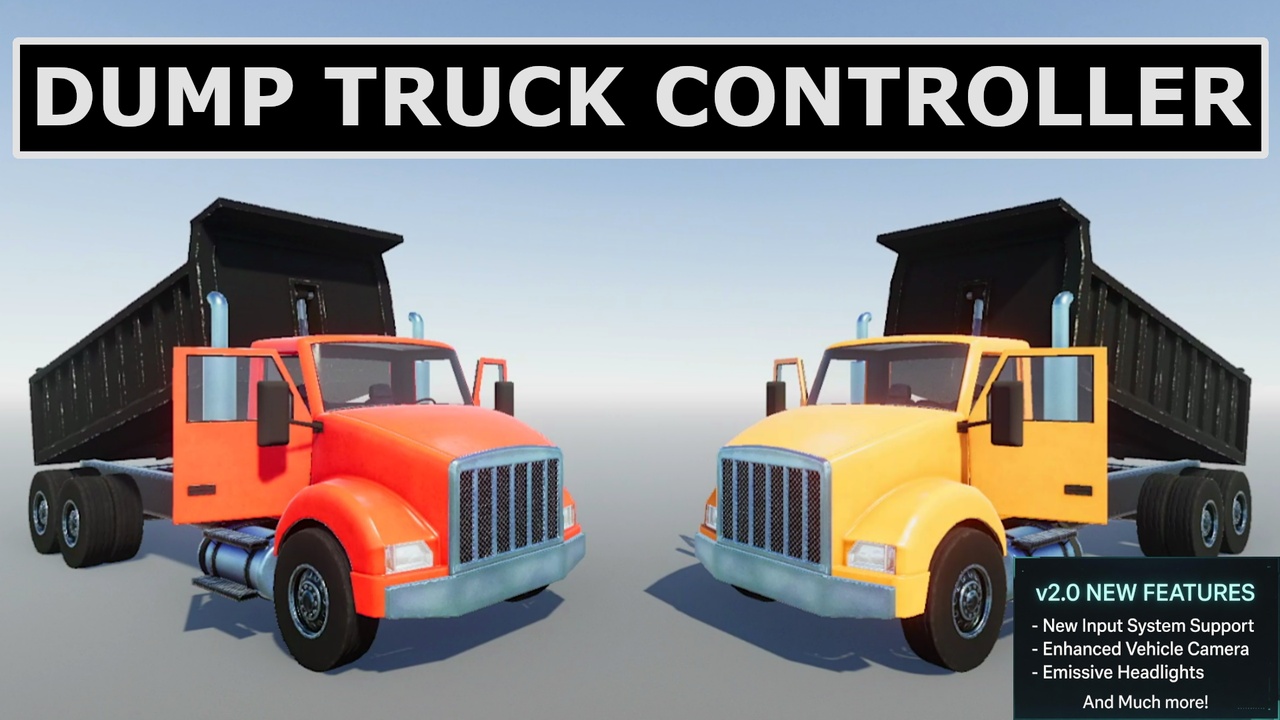 Media 1 for listing Dump Truck Controller for Unity - HEAVY MACHINERY