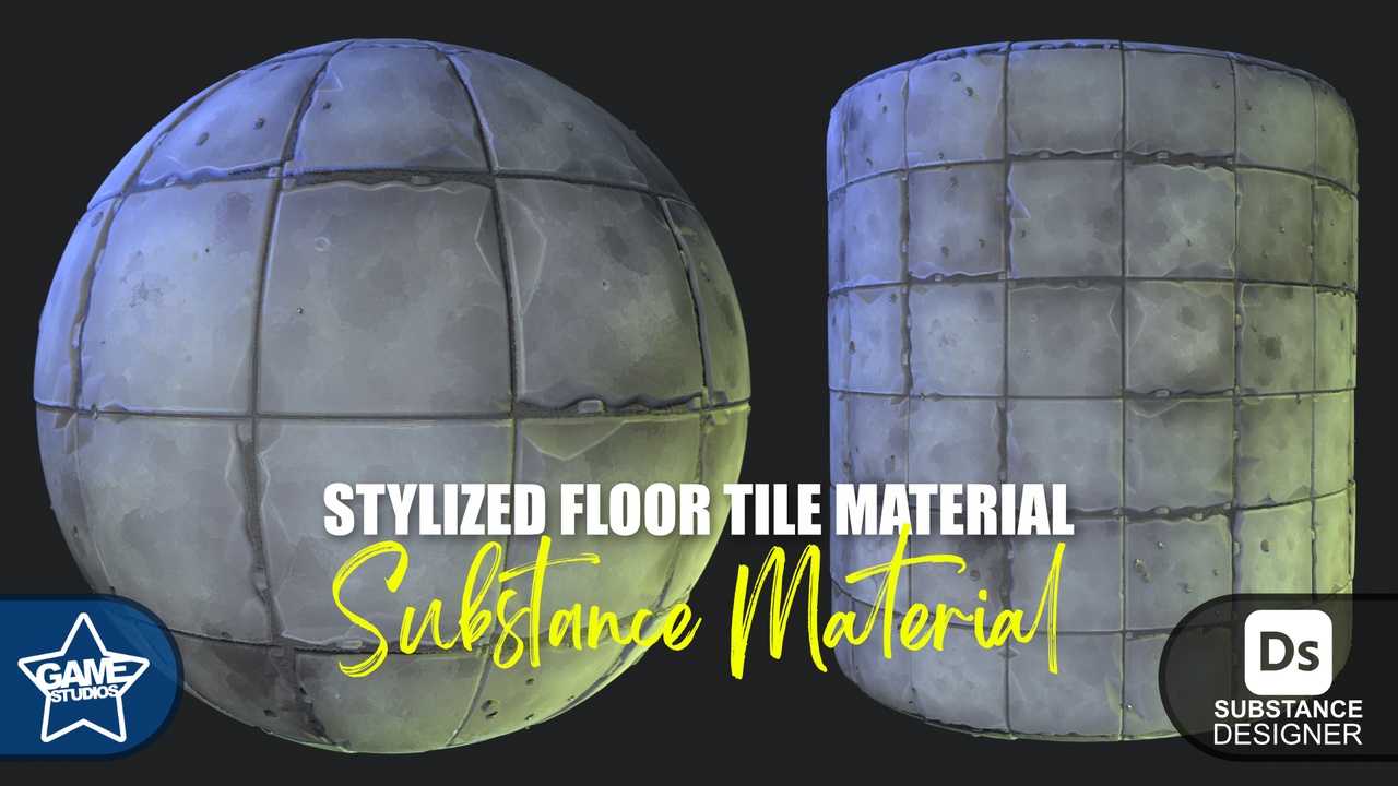 Media 1 for listing Stylized Floor Tiles Material 03