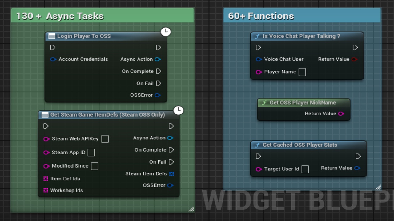 Media 1 for listing Easy OSS (online subsystems, full blueprint integration)