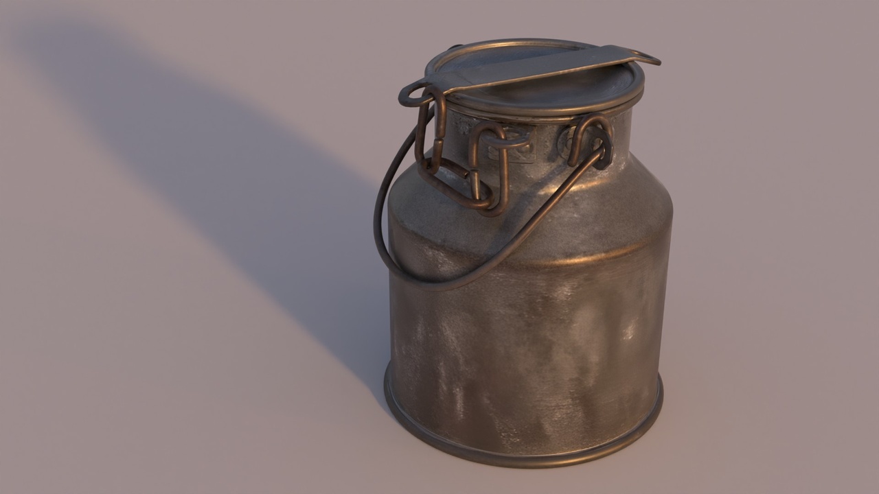 Media 1 for listing Rusty Milk Can