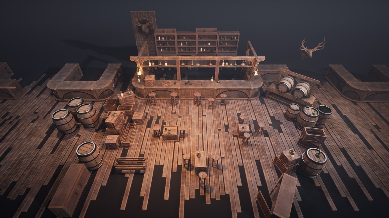 Media 1 for listing Medieval Tavern Props VOL.2