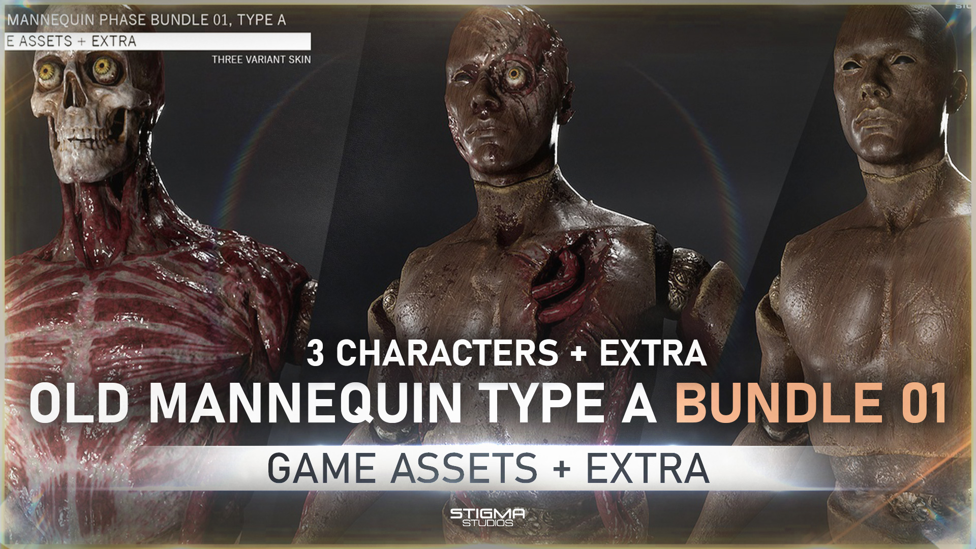 Old Mannequin Phase Bundle 01, Type A - Game Assets + Extra | STIGMA STUDIOS
