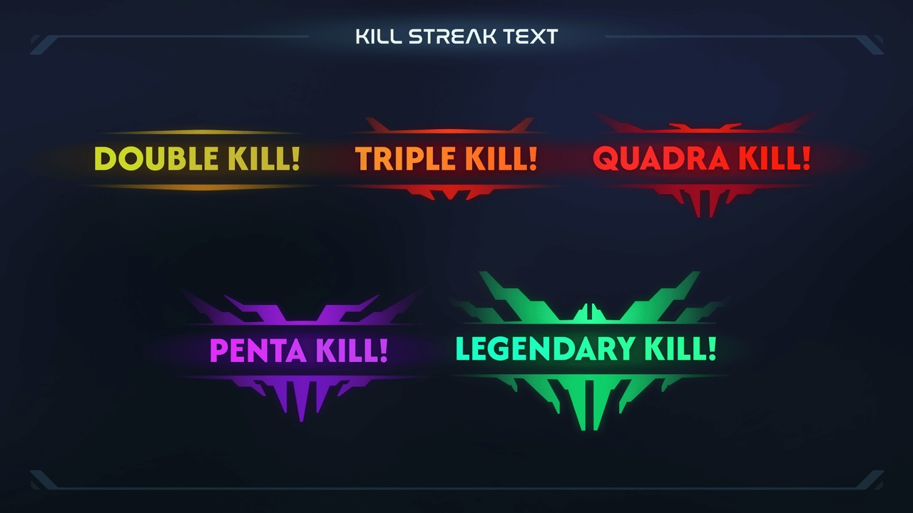 Media 1 for listing GUI - Sci-Fi Kill Streak Text
