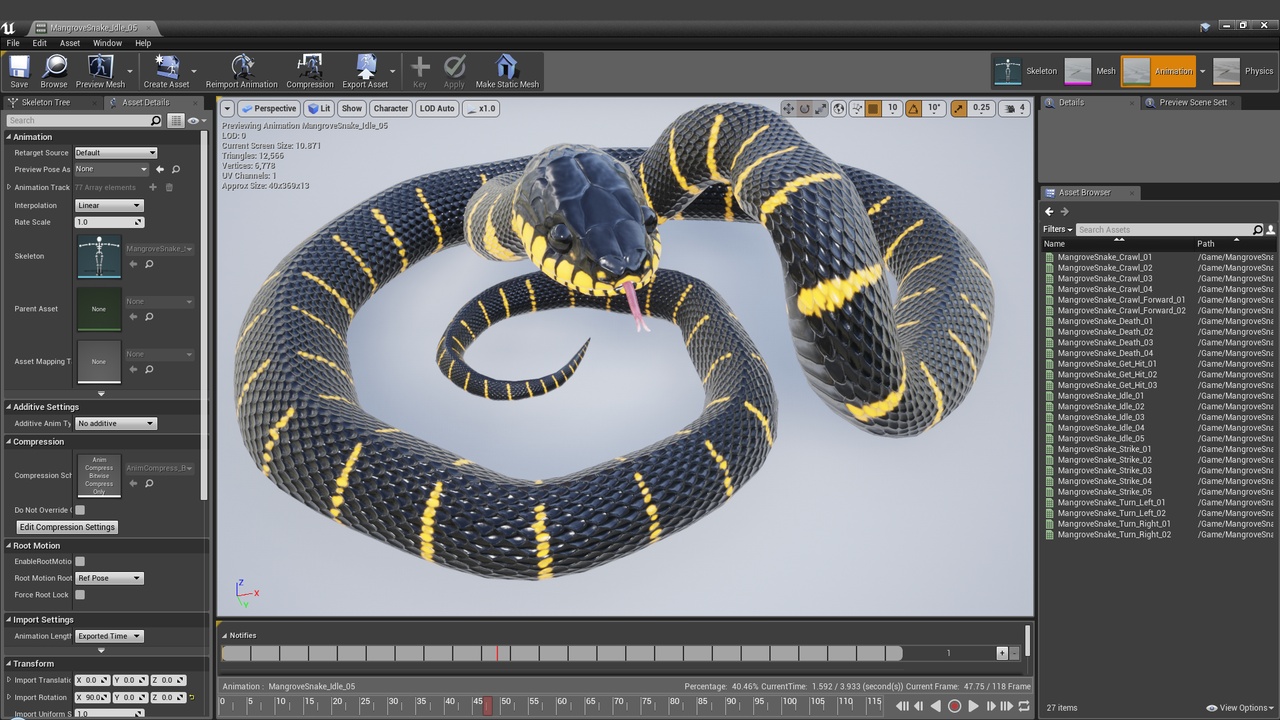 Media 1 for listing Animated Mangrove Snake