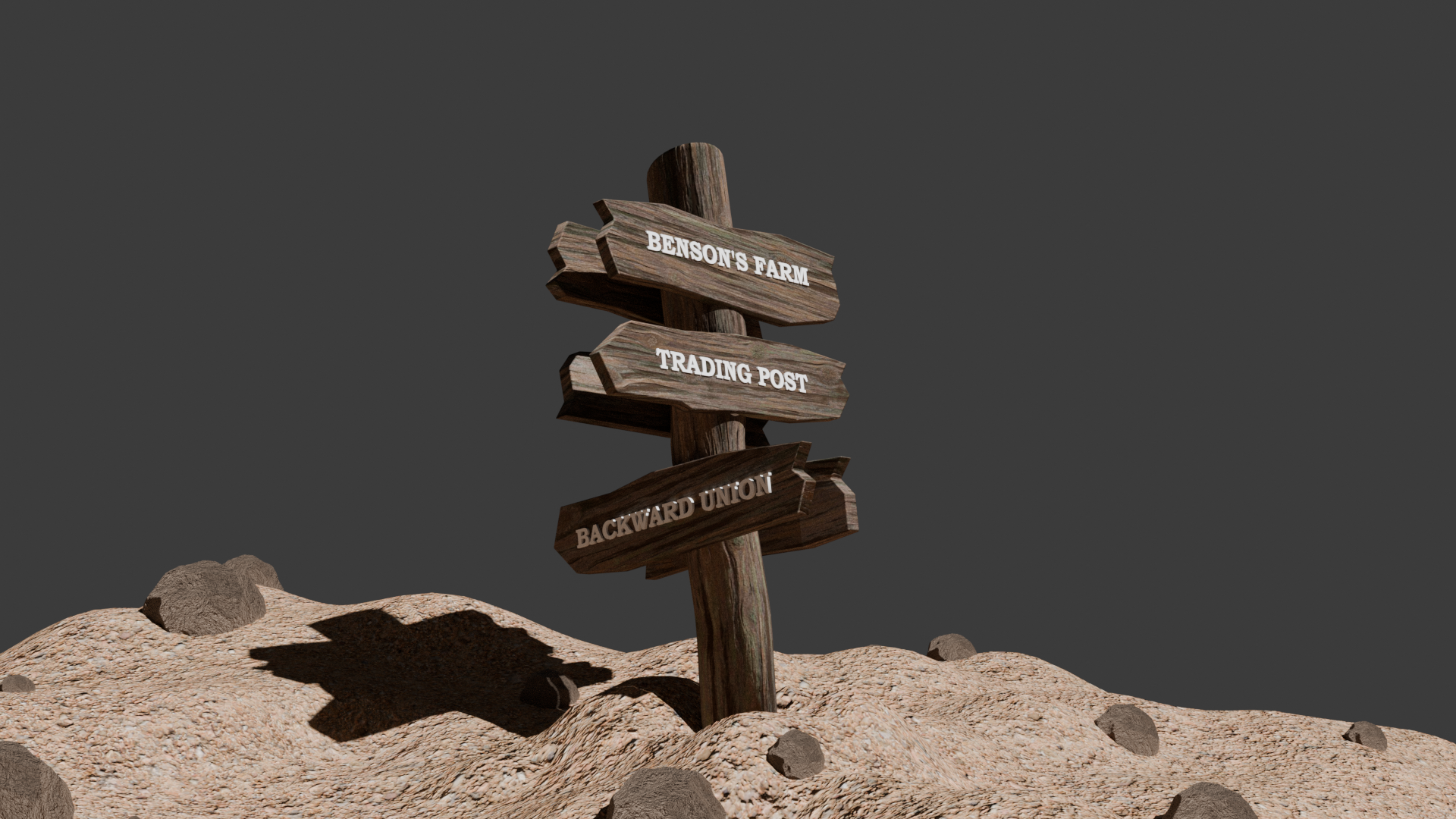 Wooden direction sign | Fab