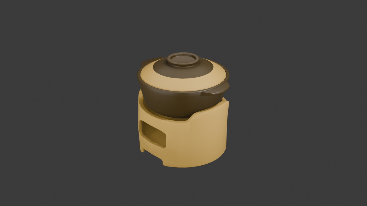 Media 1 for listing 砂锅2 clay_pot_2 （blender+fbx）