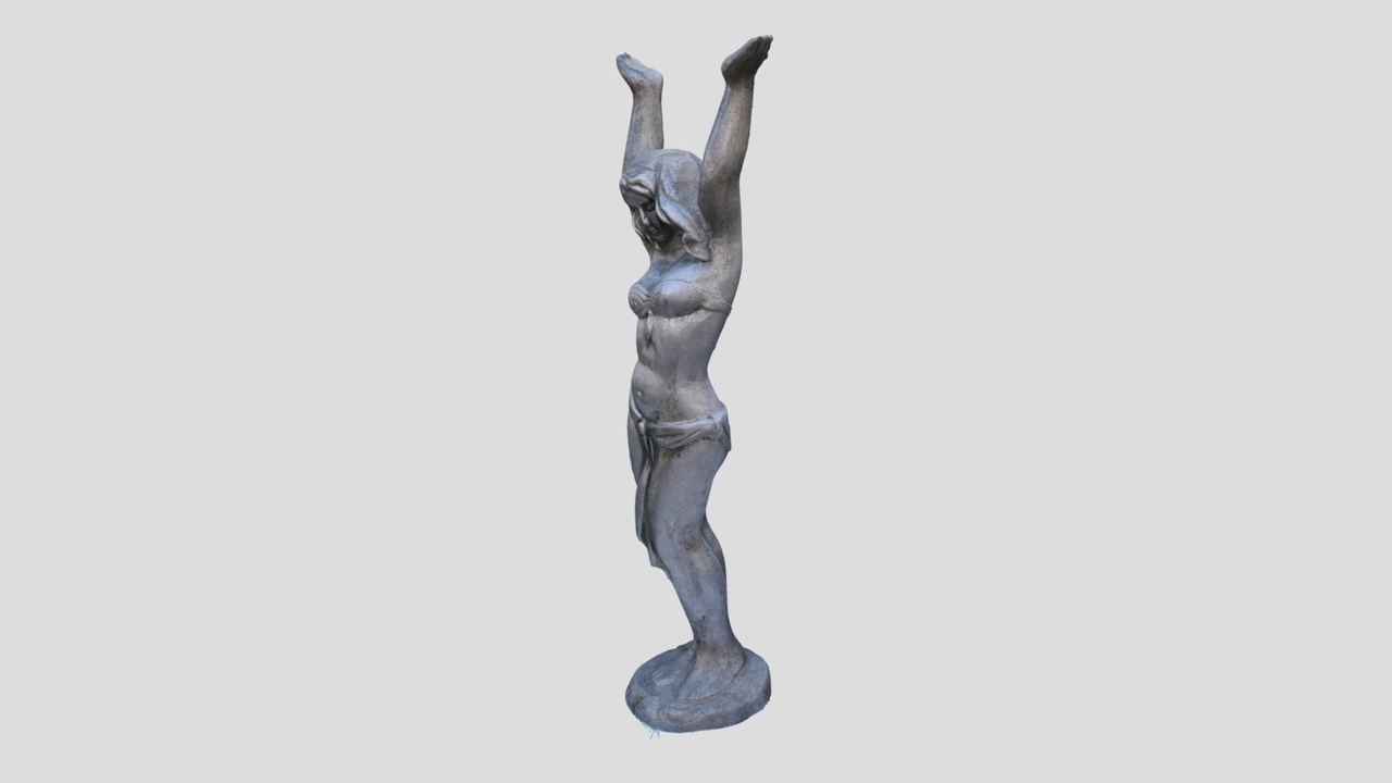 Media 1 for listing Modern Cast Metal Female Figurine - Photogrammet
