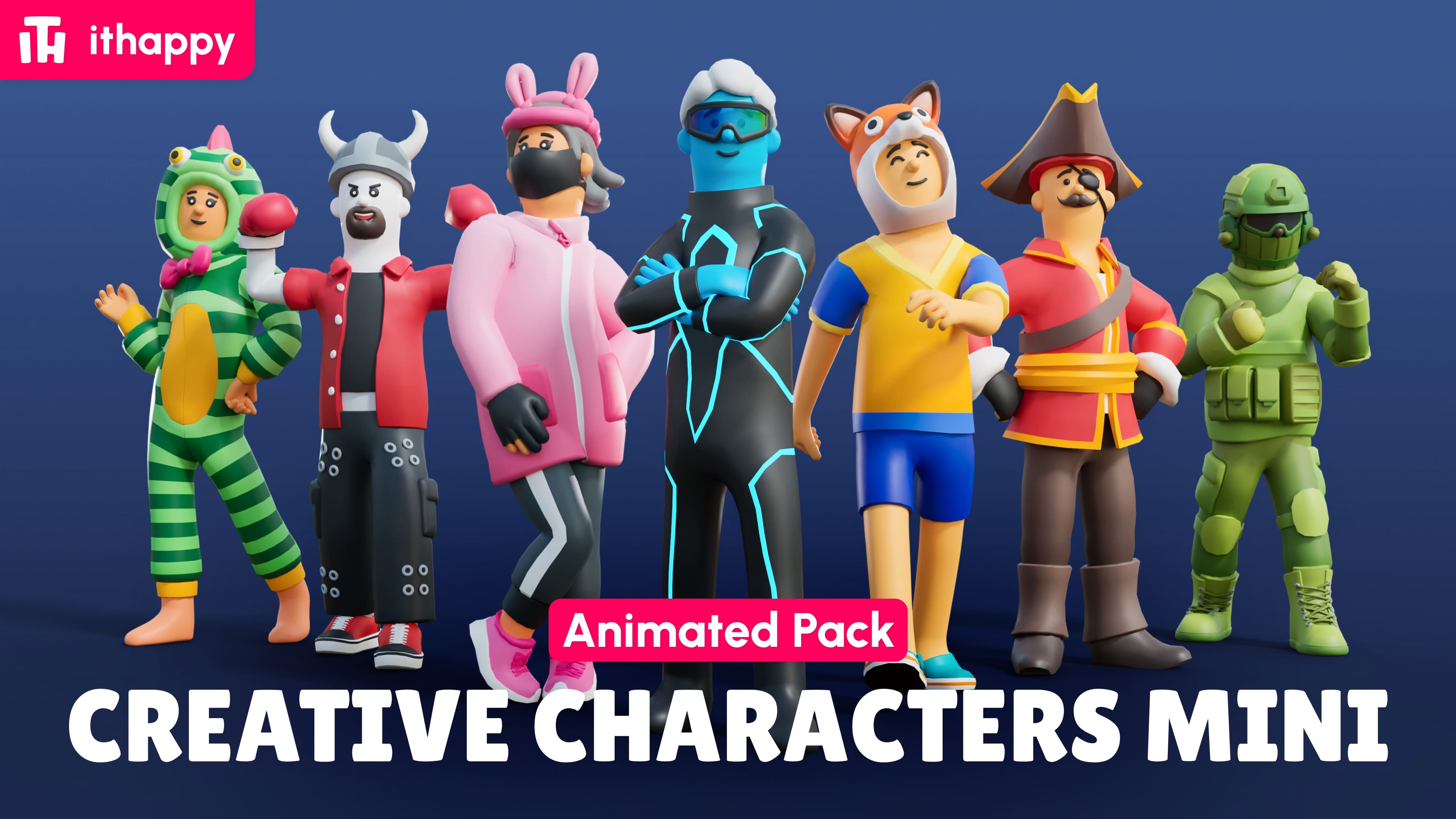 Creative Characters Mini - Low Poly 3D Models Pack | Fab