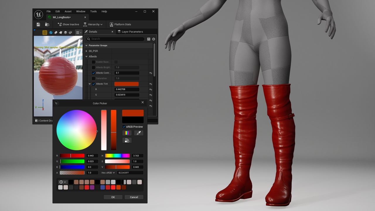 Media 1 for listing Boots_A - shoes -  Metahuman outfit