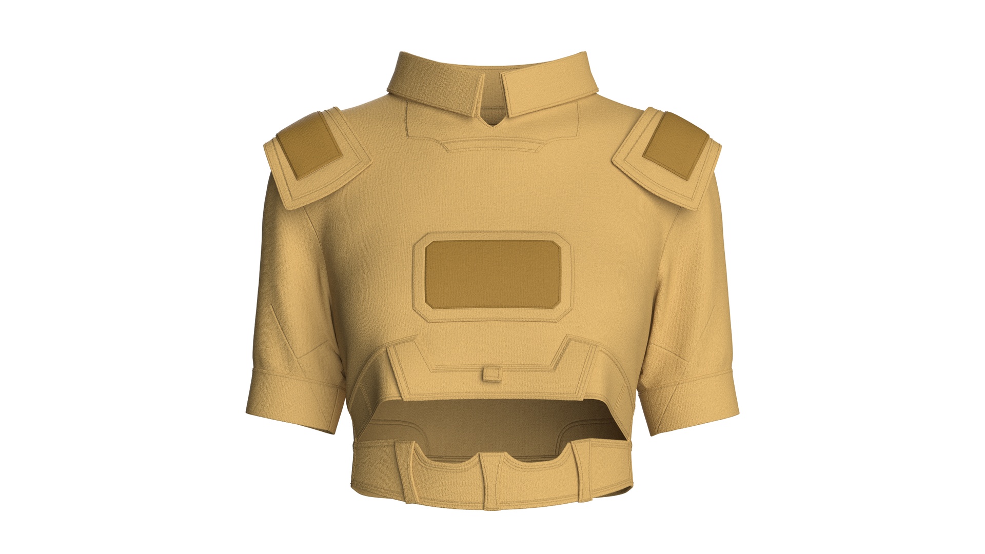 Media 1 for listing Girls Crop Top With Brown Patch | High Poly