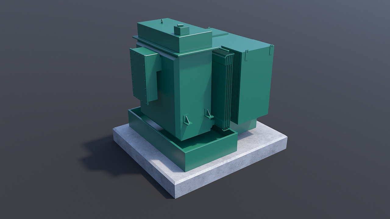 Media 1 for listing Auxiliary Power Transformer A03 – Realistic Industrial Substation Equipment