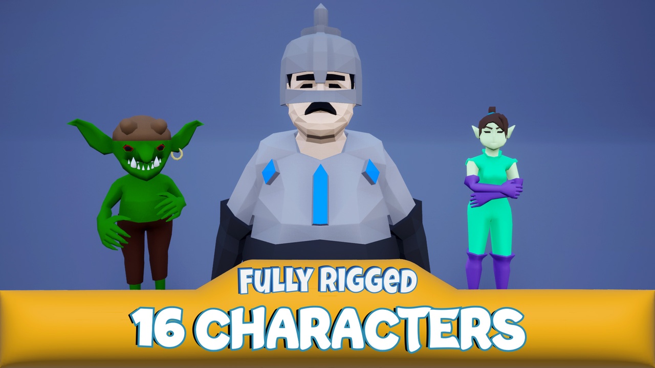 Media 1 for listing Medieval Lowpoly Characters