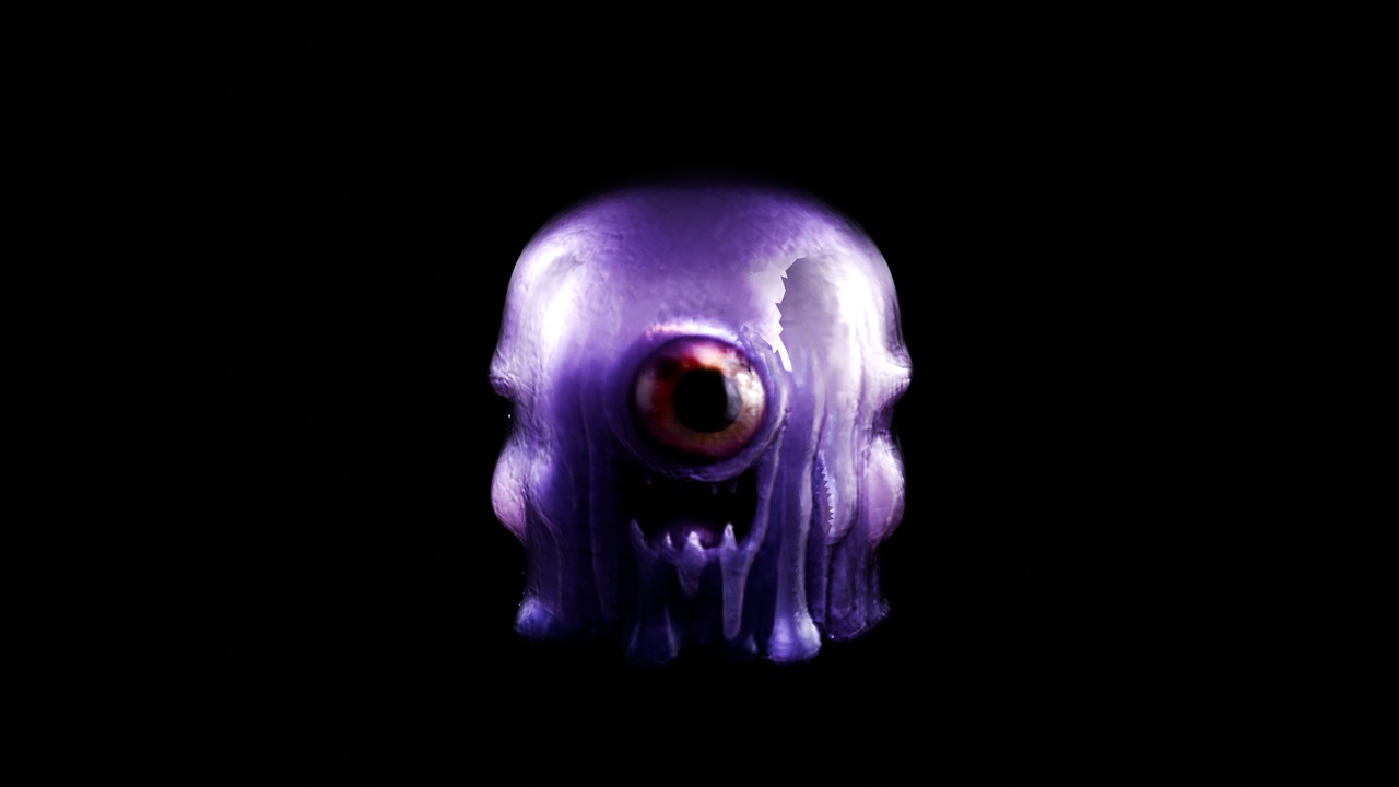 Media 1 for listing Purple Jelly Cyclops Monster