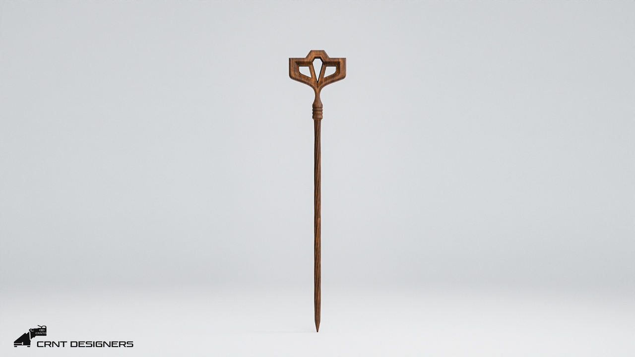 Media 1 for listing Ancient Wooden Staff 3D model