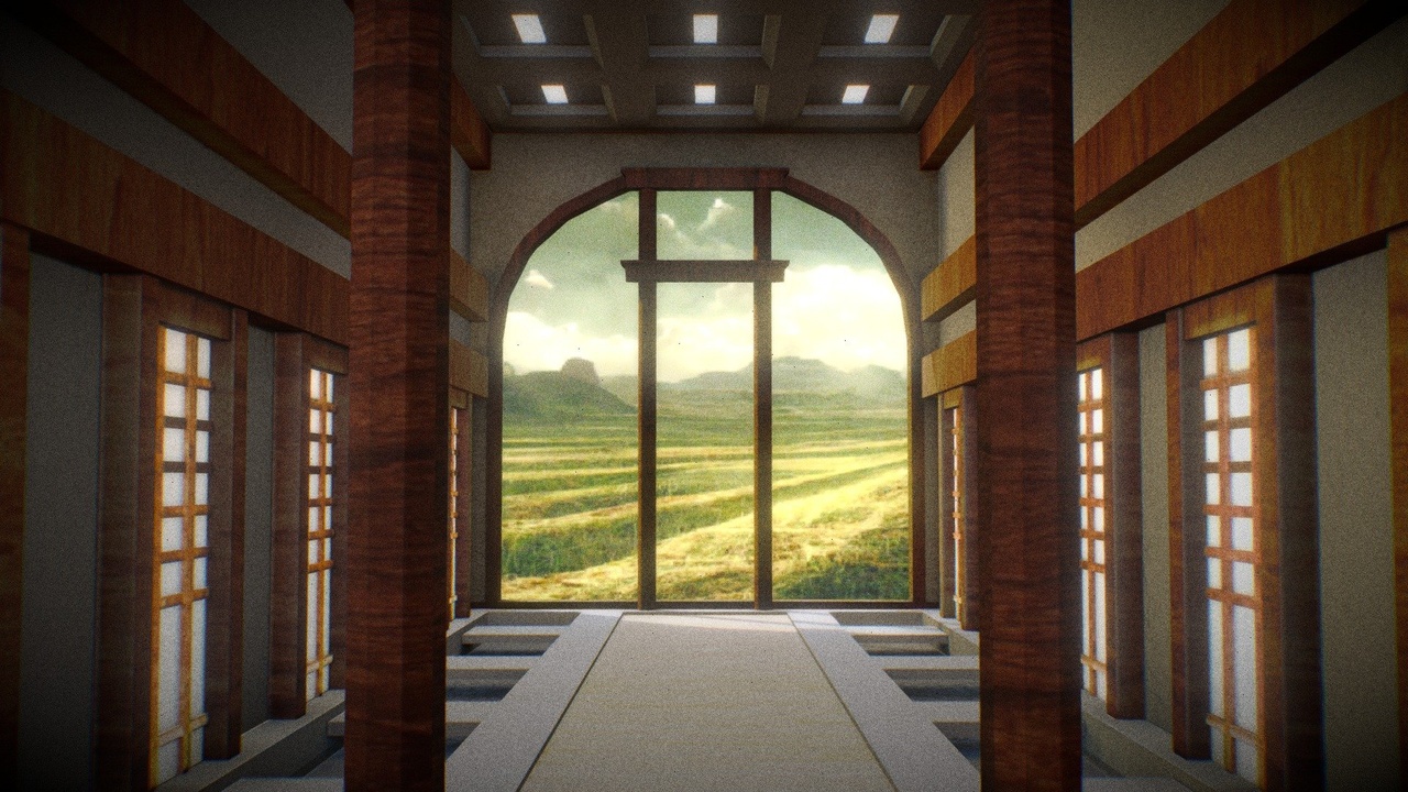 商品 VR Oriental Hallway with Windows - EL10 的媒体 1