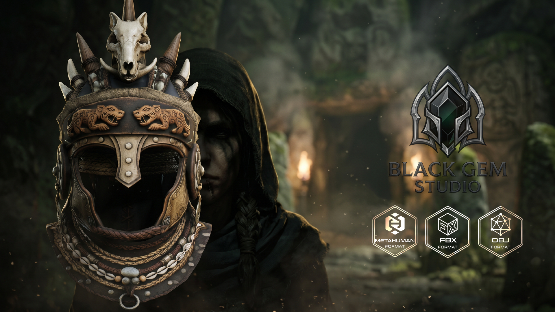 Primitive Skull Tribal Warrior Mask for Ancient Jungle Ritual Combat ...