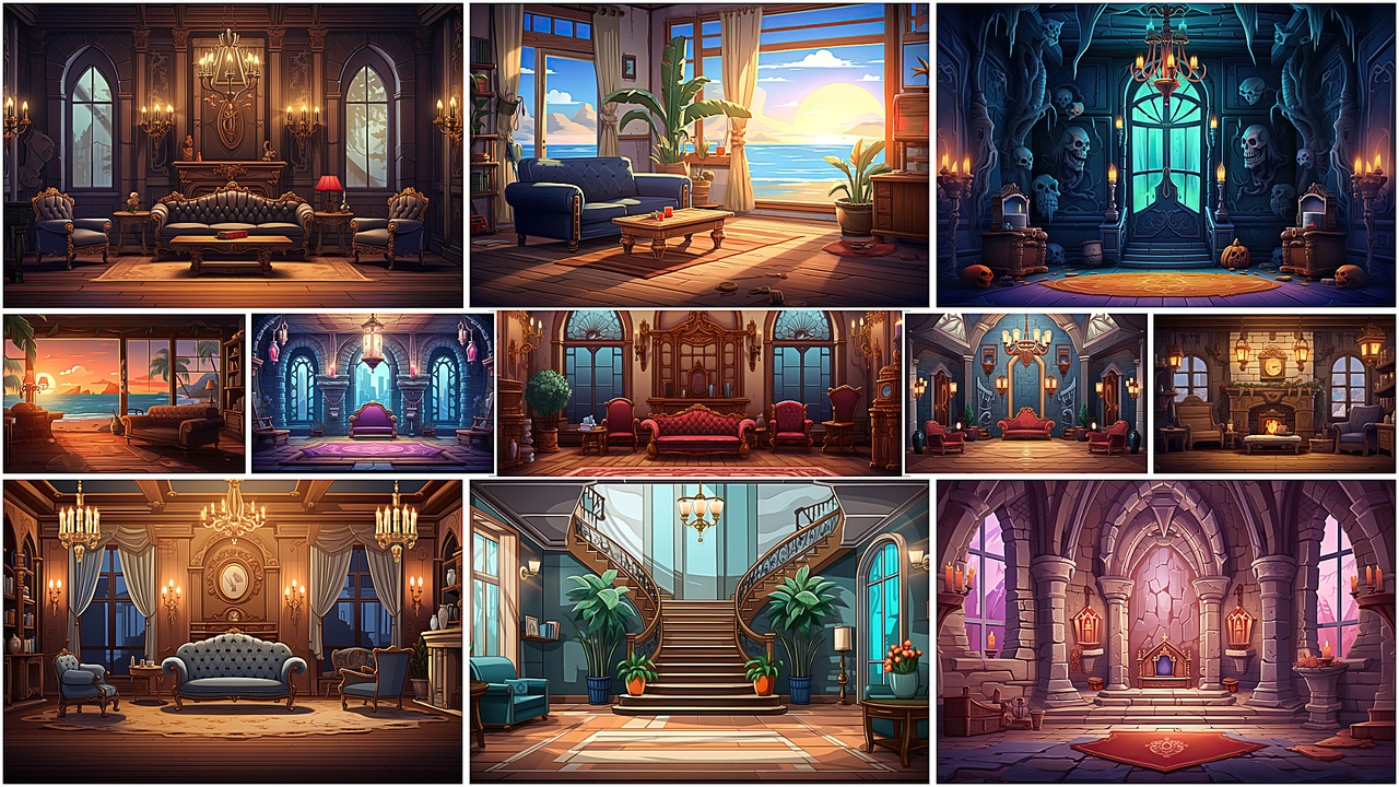 出品BACKGROUND - Stylized Mansion Interior 1のメディア1