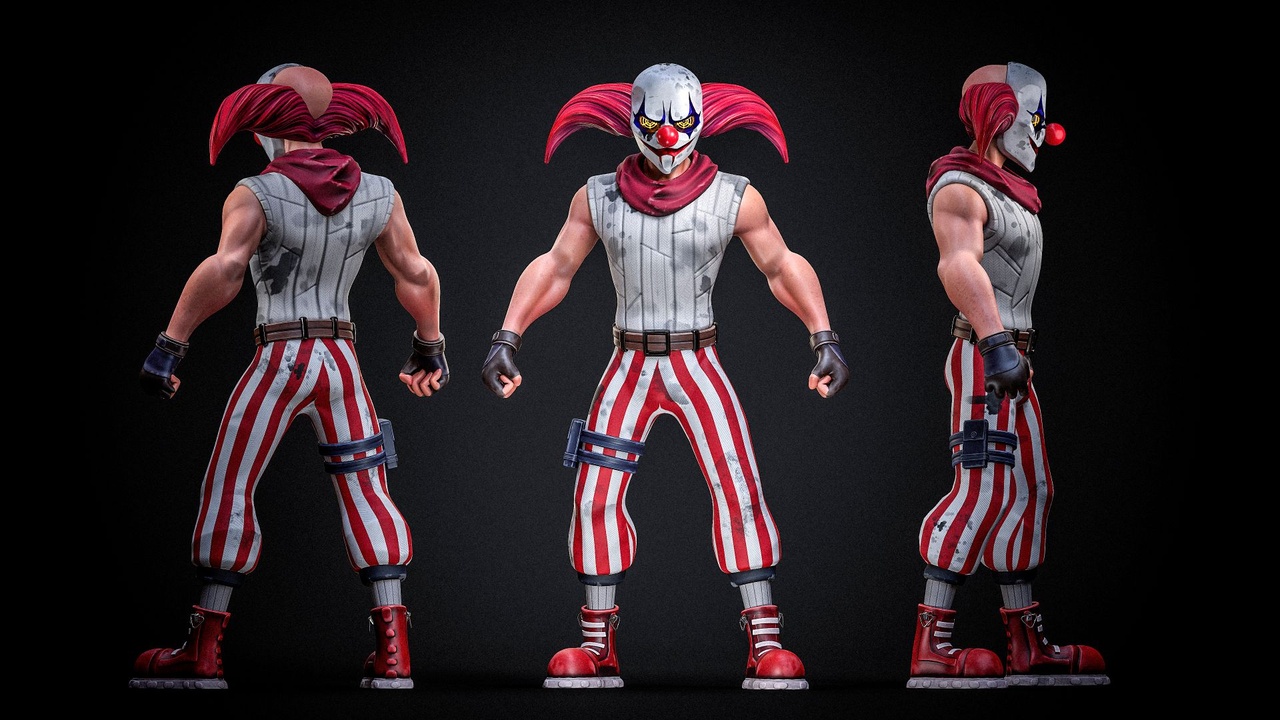 Media 1 for listing Battle Clown - Stylized Modular Character