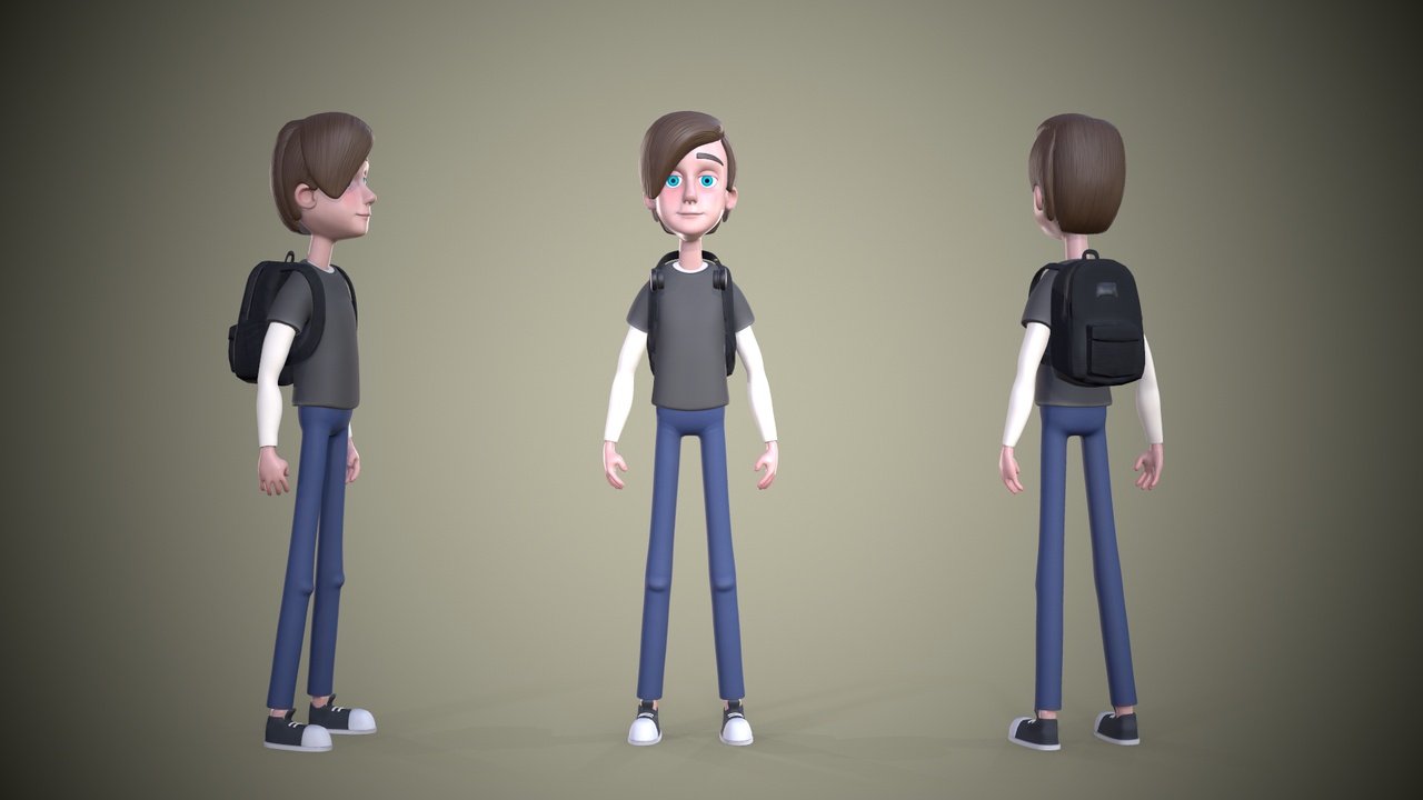 Media 1 for listing Stylized Teen Boy