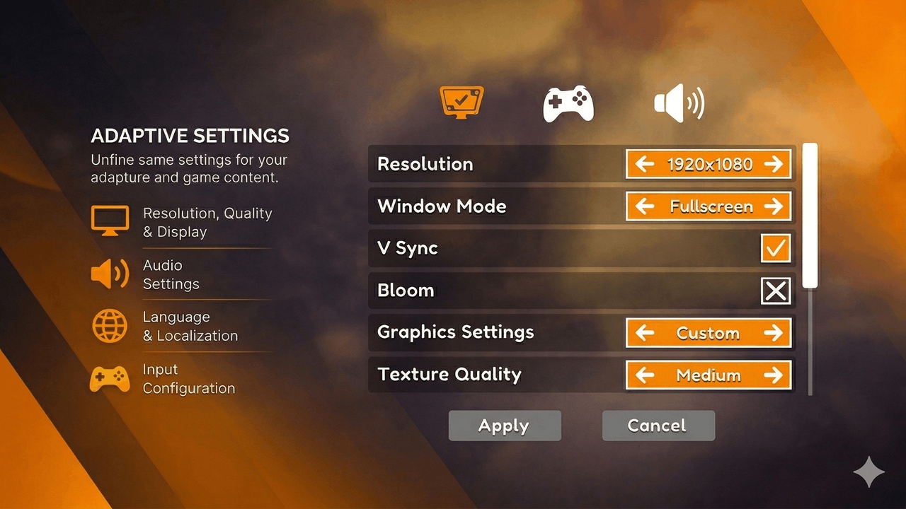 Adaptive Settings Menu | Fab