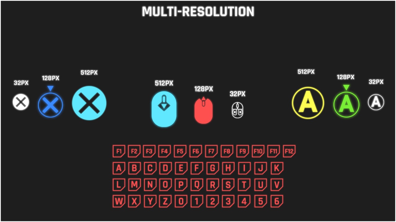 Media 1 for listing Cyber Controllers Buttons Pack