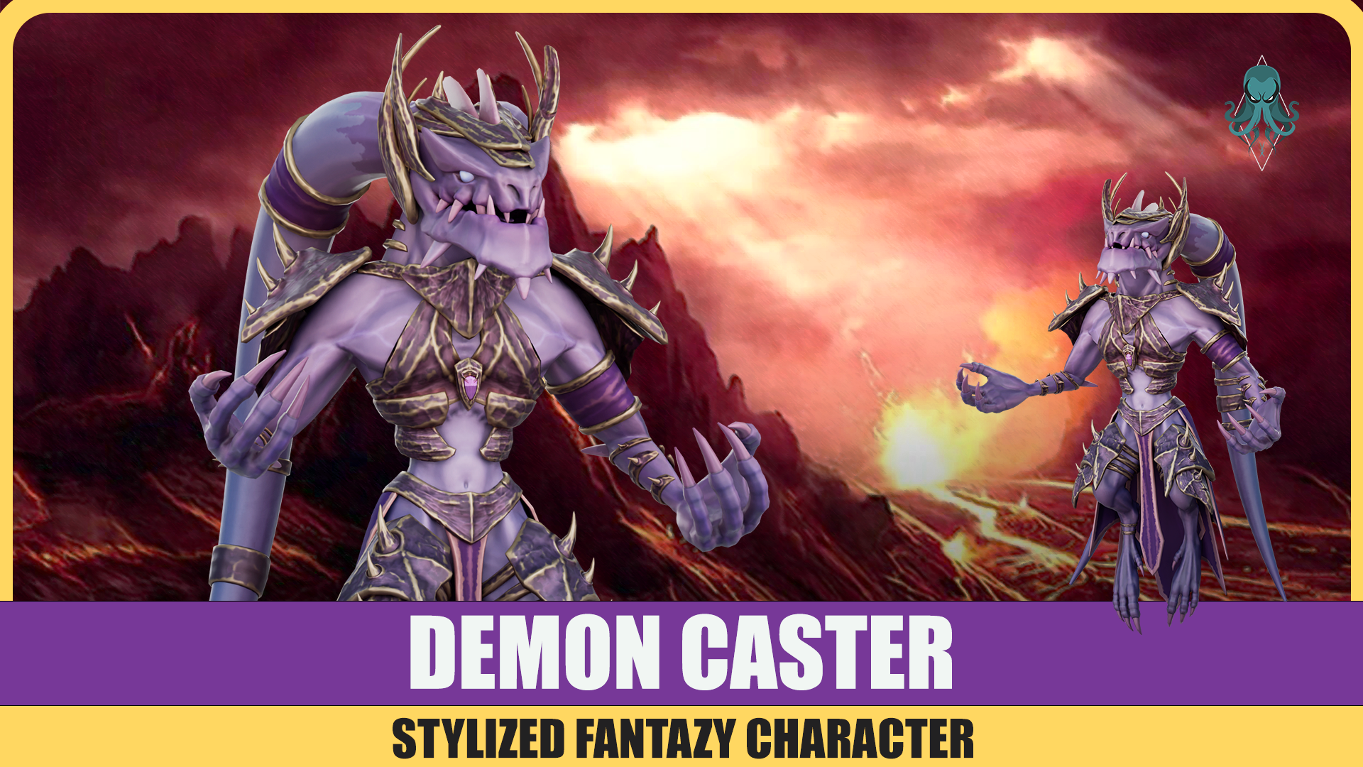 Stylized Modular Demon Caster Creature | Fab